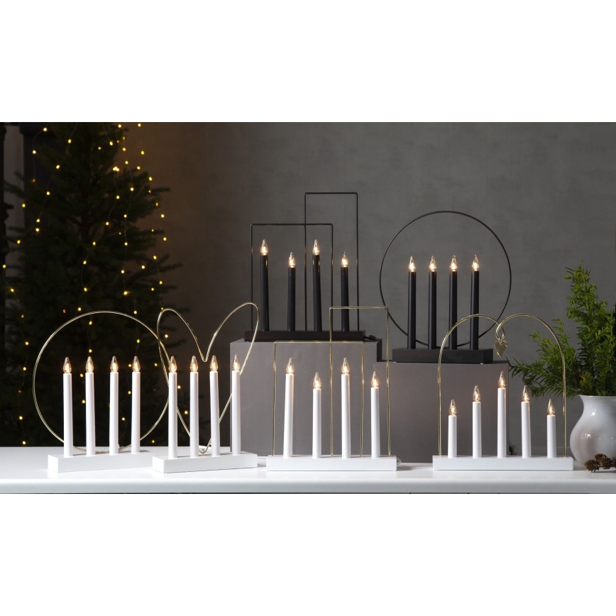 Eglo - Jul ljusstake  4xE10/3W/230V svart 