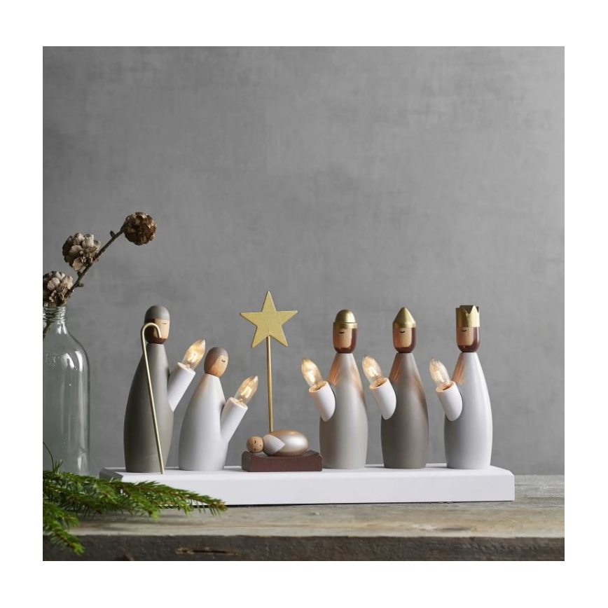 Eglo 410998 - Jul julstake KRUBBA 5xE10/3W/230V