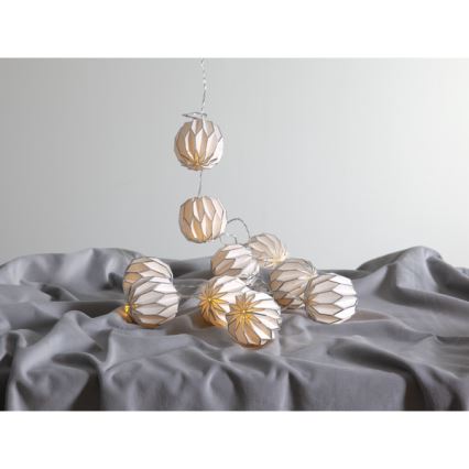Eglo - LED julkedja  10xLED/2,75m vit /silver