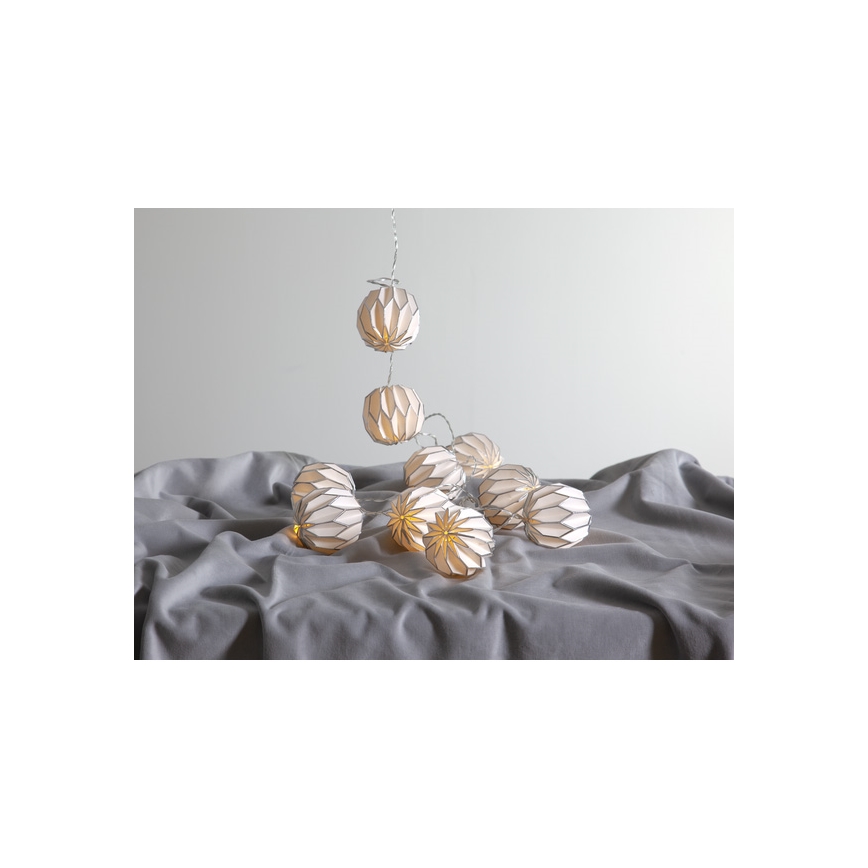 Eglo - LED julkedja  10xLED/2,75m vit /silver