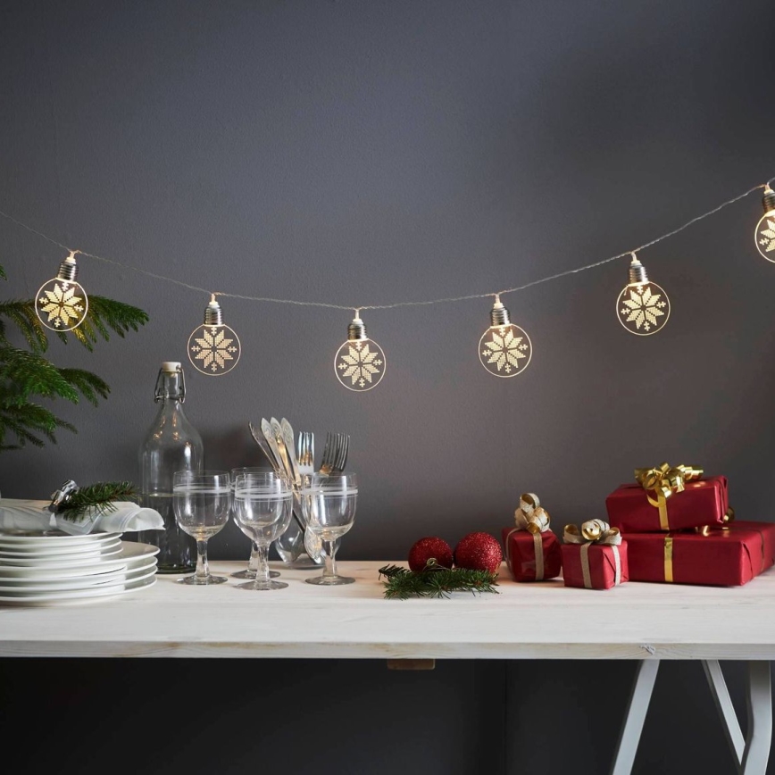 Eglo 411112 - LED julkedja ORNAMENT 10xLED/3xAA 2,4m varm vit