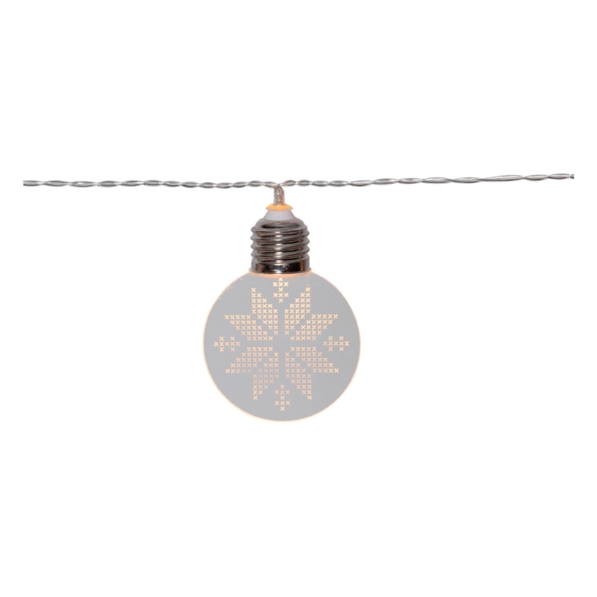 Eglo 411112 - LED julkedja ORNAMENT 10xLED/3xAA 2,4m varm vit