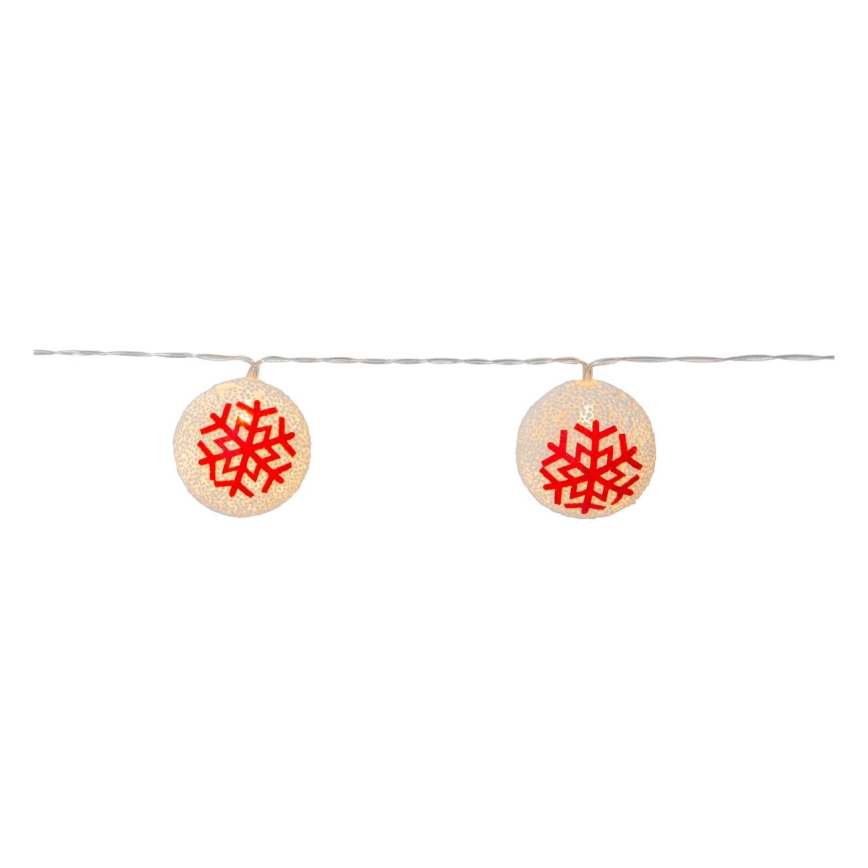 Eglo 411113 - LED julkedja ORNAMENT 10xLED/3xAA 1,65m varm vit