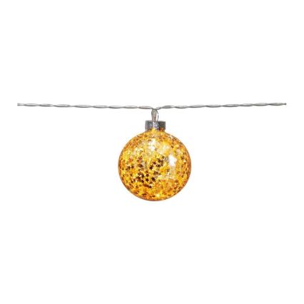 Eglo 411115 - LED Julbelysning GLITTER 10xLED/2xAA 1,65m varmvit