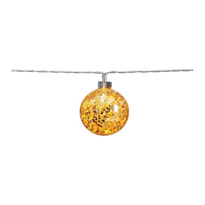 Eglo 411115 - LED Julbelysning GLITTER 10xLED/2xAA 1,65m varmvit