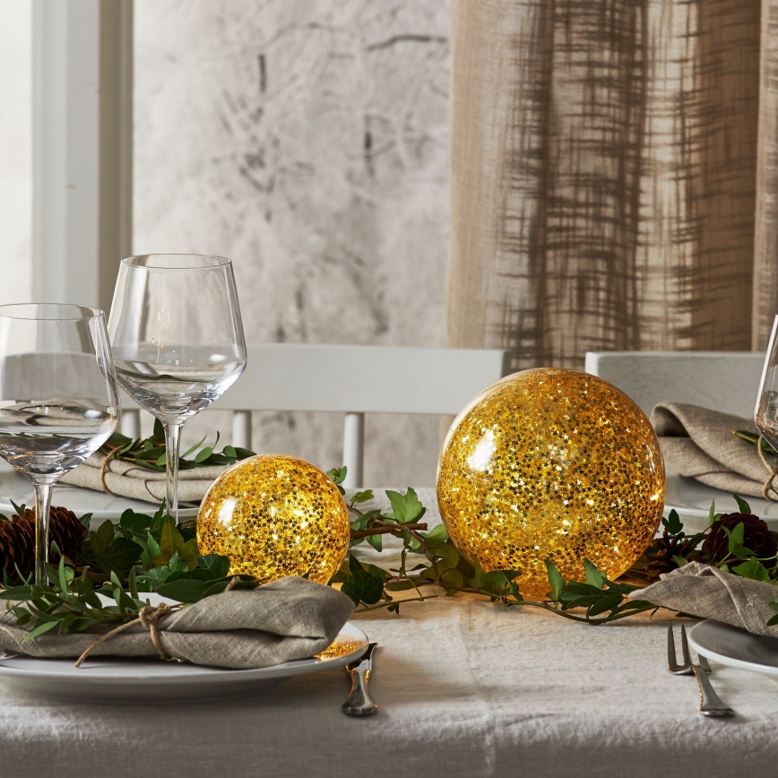 Eglo 411344 - LED juldekoration STAR FALL 10xLED/2xAA diameter 10 cm guld