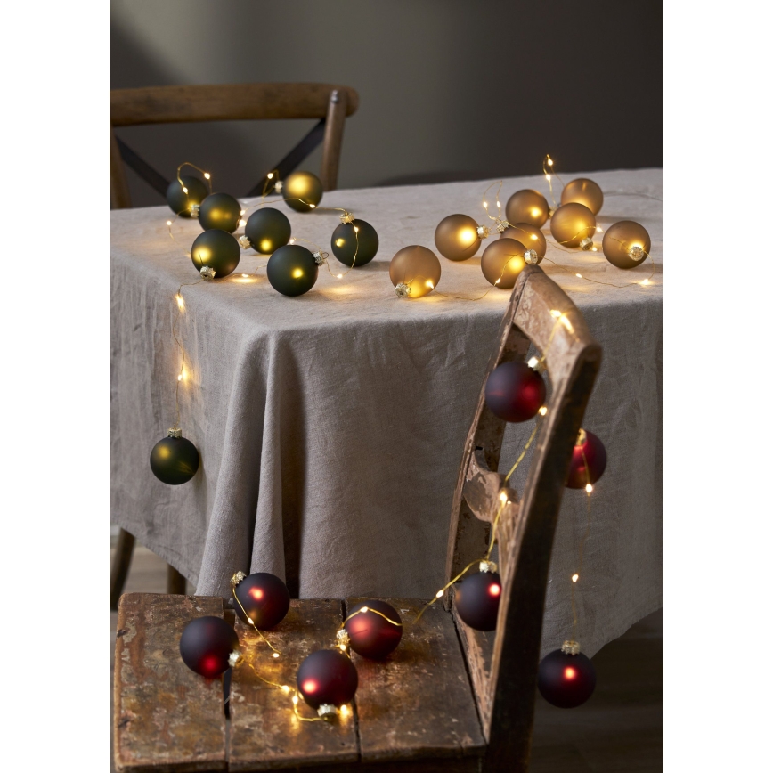 Eglo 411558 - LED julkedja BLISS 22xLED/3xAA 2,6m varm vit