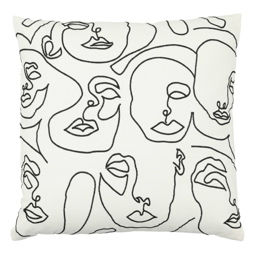 Eglo - Dekorativ kudde 45x45 cm vit/svart