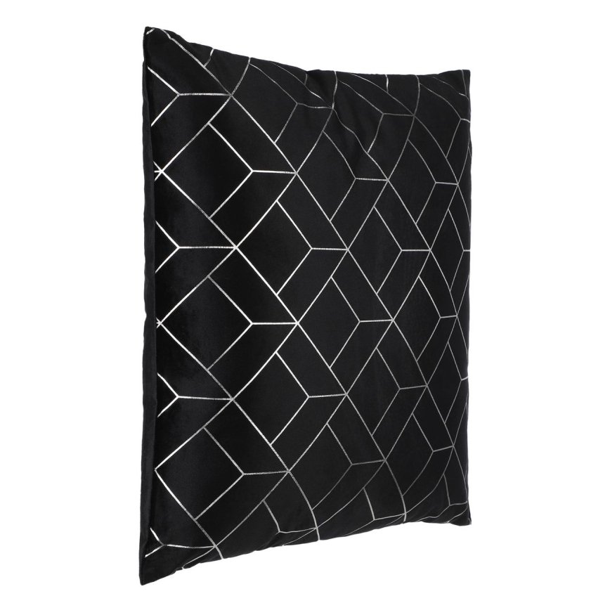 Eglo - Dekorativ kudde 45x45 cm svart/silver