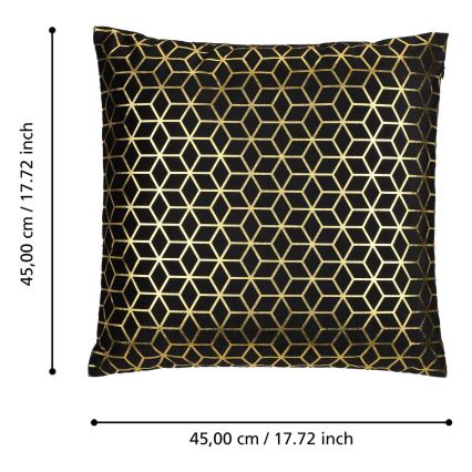 Eglo - Dekorativ kudde 45x45 cm svart/guld
