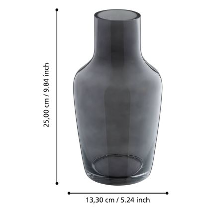 Eglo - Glasvas 25x13,3 cm svart