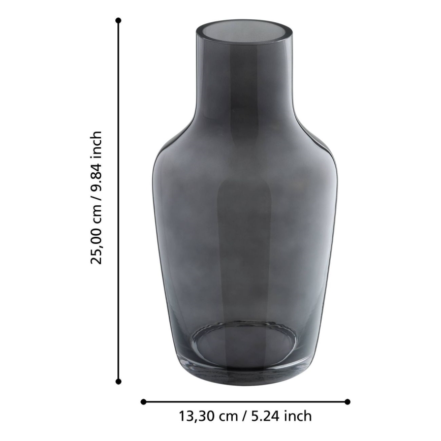 Eglo - Glasvas 25x13,3 cm svart