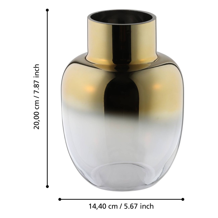 Eglo - Glasvas 20x14,4 cm guld