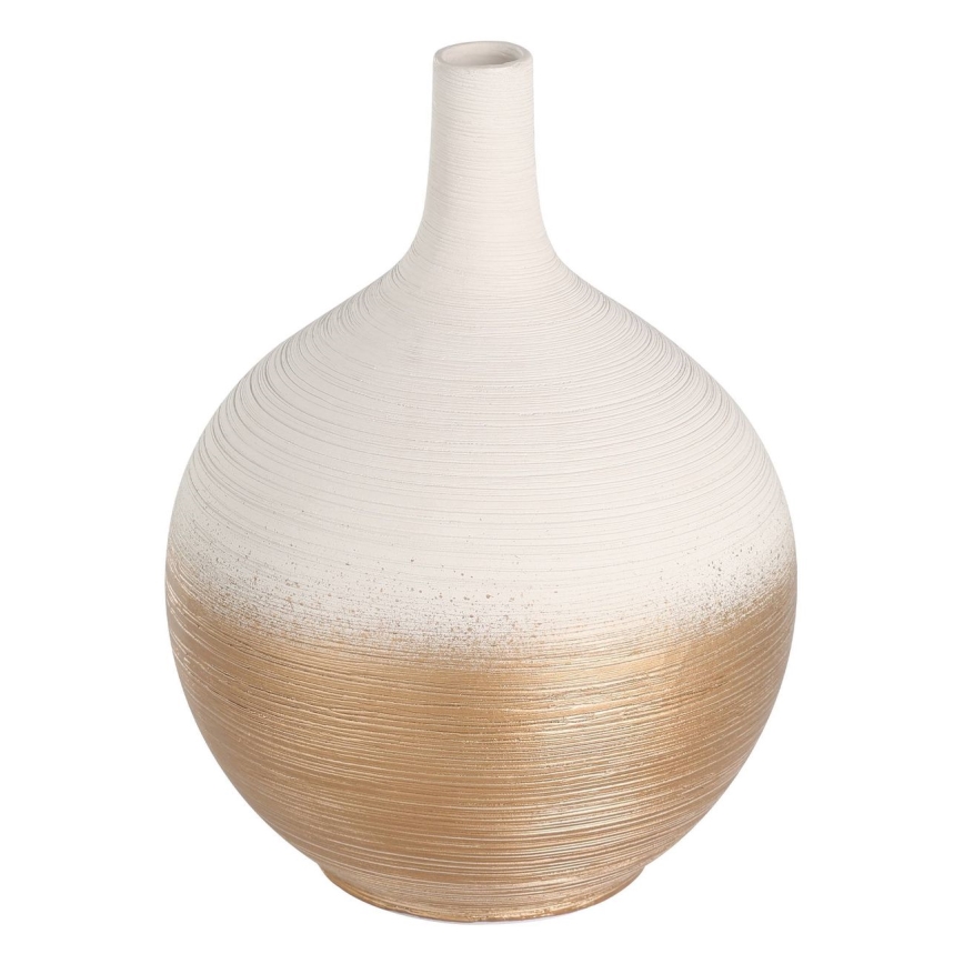 Eglo - Keramikvas 22x16 cm vit/guld