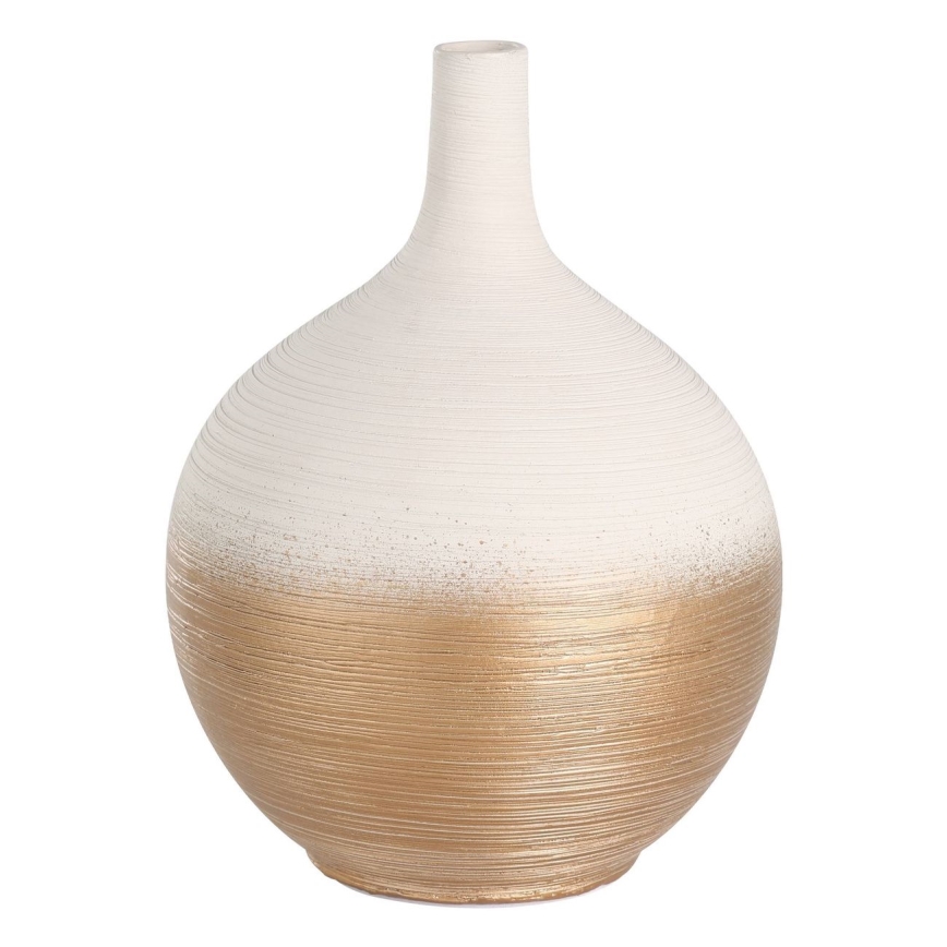 Eglo - Keramikvas 22x16 cm vit/guld