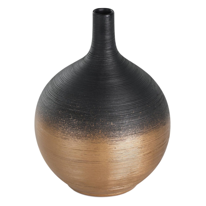 Eglo - Keramikvas 22x16 cm svart/guld