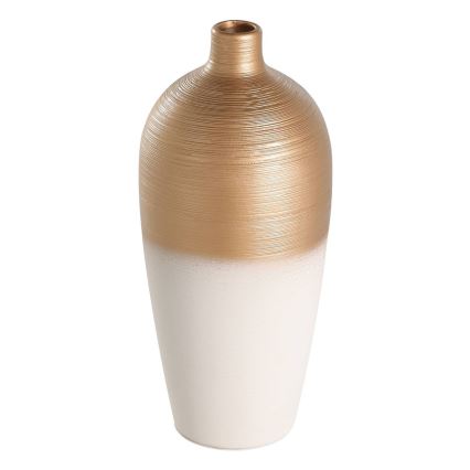 Eglo - Keramikvas 28x15 cm vit/guld