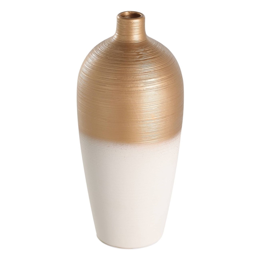 Eglo - Keramikvas 28x15 cm vit/guld