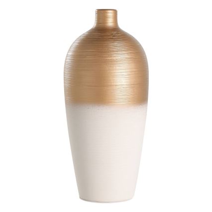 Eglo - Keramikvas 28x15 cm vit/guld