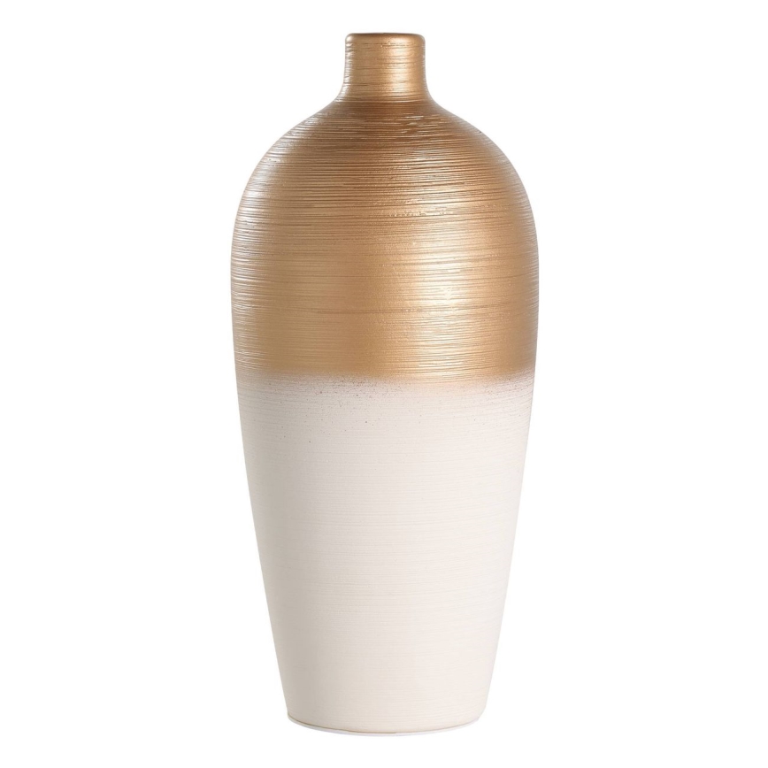 Eglo - Keramikvas 28x15 cm vit/guld
