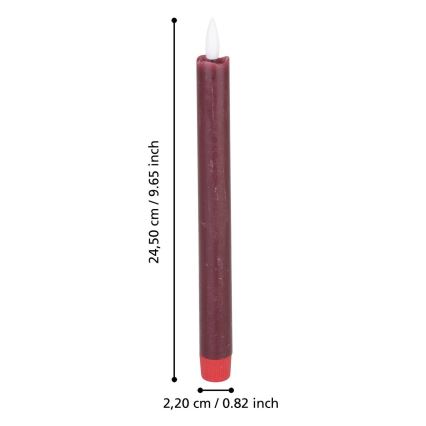 Eglo - SET 2x LED ljus LED/1xAAA 24,5 cm röd