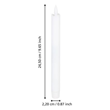 Eglo - SET 2x LED ljus LED/1xAAA 24,5 cm vit