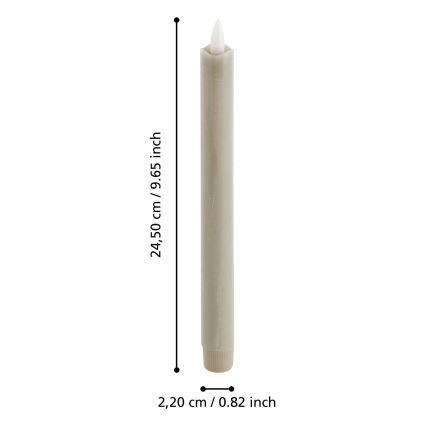 Eglo - SET 2x LED ljus LED/1xAAA 24,5 cm beige