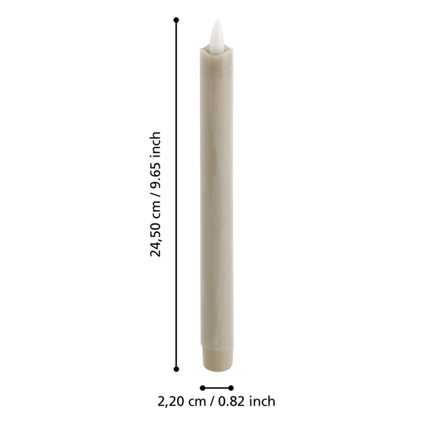 Eglo - SET 2x LED ljus LED/1xAAA 24,5 cm beige