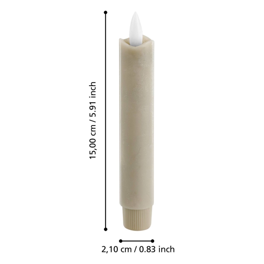 Eglo - SET 2x LED ljus LED/1xAAA 15 cm beige
