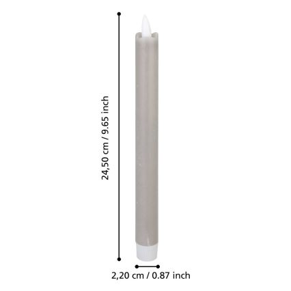 Eglo - SET 2x LED ljus LED/1xAAA 24,5 cm grå