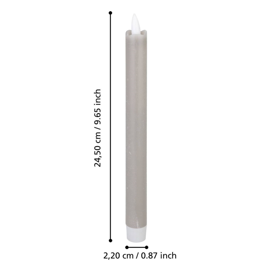 Eglo - SET 2x LED ljus LED/1xAAA 24,5 cm grå
