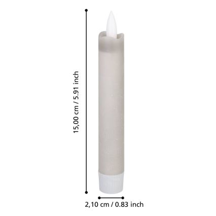 Eglo 422223 - SET 2x LED ljus ANTANABE LED/1xAAA 15 cm grå