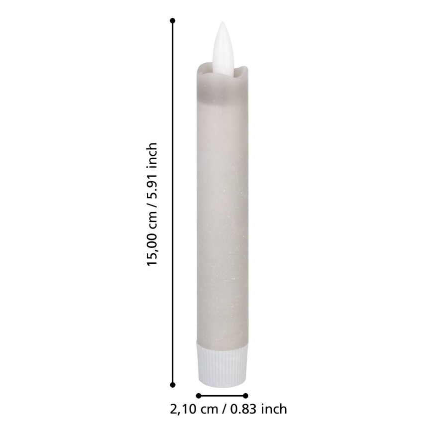 Eglo 422223 - SET 2x LED ljus ANTANABE LED/1xAAA 15 cm grå