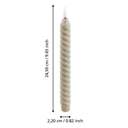 Eglo - SET 2x LED ljus LED/1xAAA 24,5 cm beige