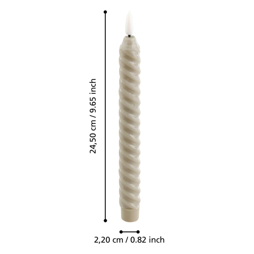 Eglo - SET 2x LED ljus LED/1xAAA 24,5 cm beige