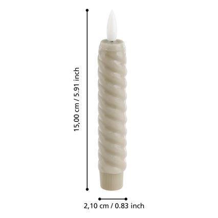 Eglo - SET 2x LED ljus LED/1xAAA 15 cm beige