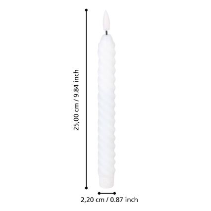 Eglo - SET 2x LED ljus LED/1xAAA 25 cm vit