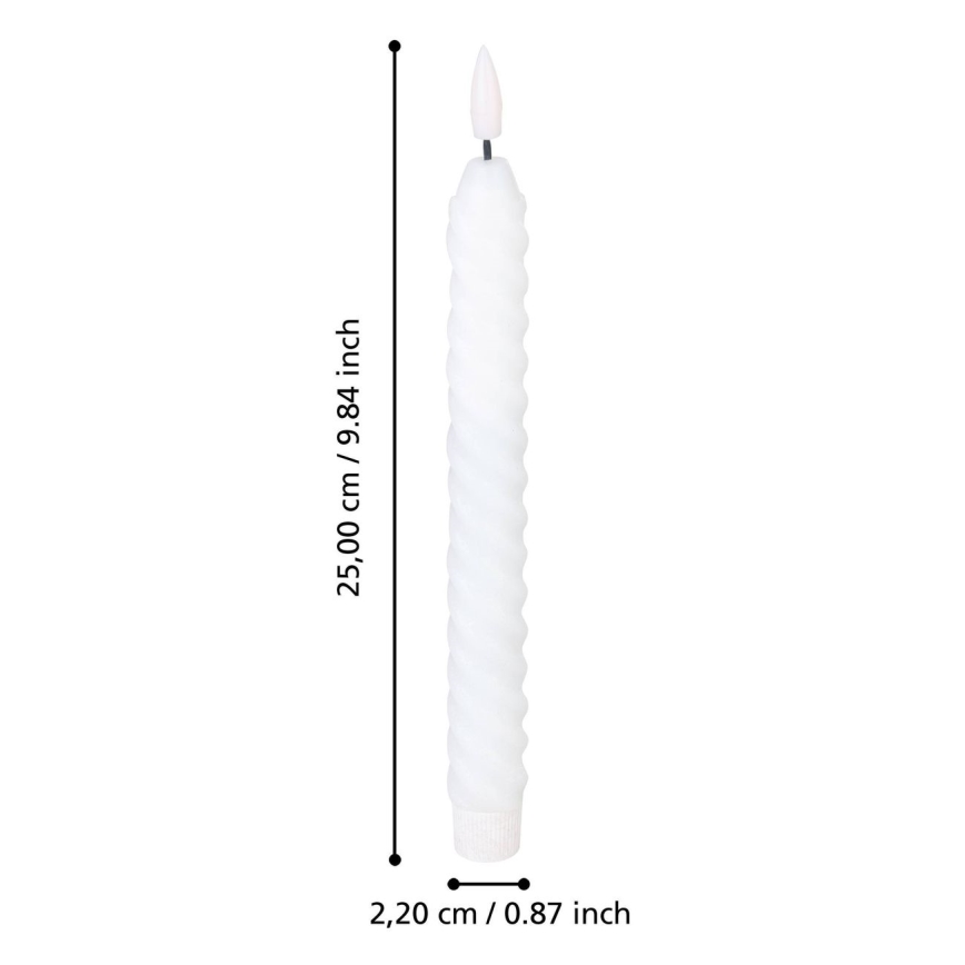 Eglo - SET 2x LED ljus LED/1xAAA 25 cm vit
