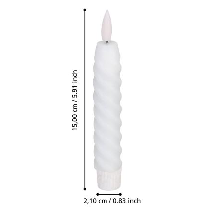Eglo - SET 2x LED ljus LED/1xAAA 15 cm vit