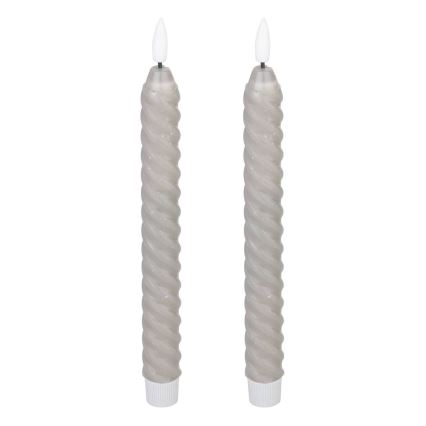 Eglo - SET 2x LED ljus LED/1xAAA 25 cm grå