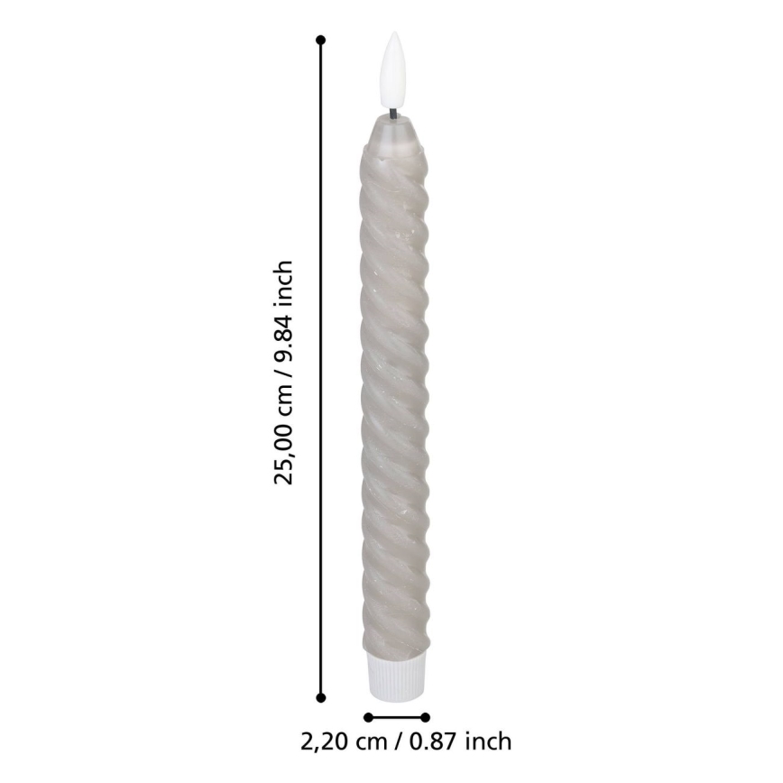 Eglo - SET 2x LED ljus LED/1xAAA 25 cm grå