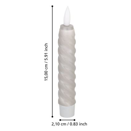 Eglo - SET 2x LED ljus LED/1xAAA 15 cm grå