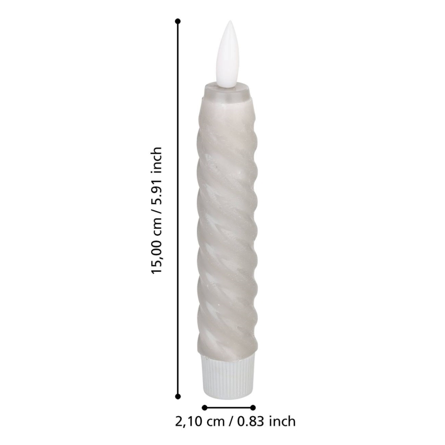 Eglo - SET 2x LED ljus LED/1xAAA 15 cm grå