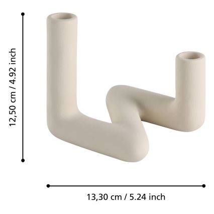 Eglo - Ljusstake 13,3x12,5 cm grädde