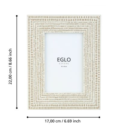 Eglo - Fotoram 10x15 cm grädde