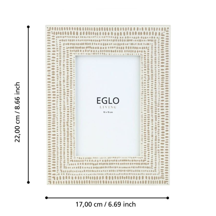 Eglo - Fotoram 10x15 cm grädde
