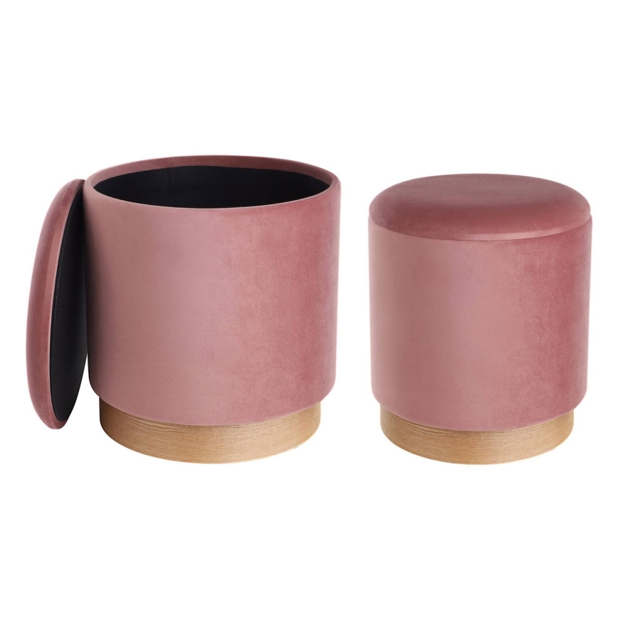 Eglo - KIT 2x Taburett diameter 30,5/37 cm rosa