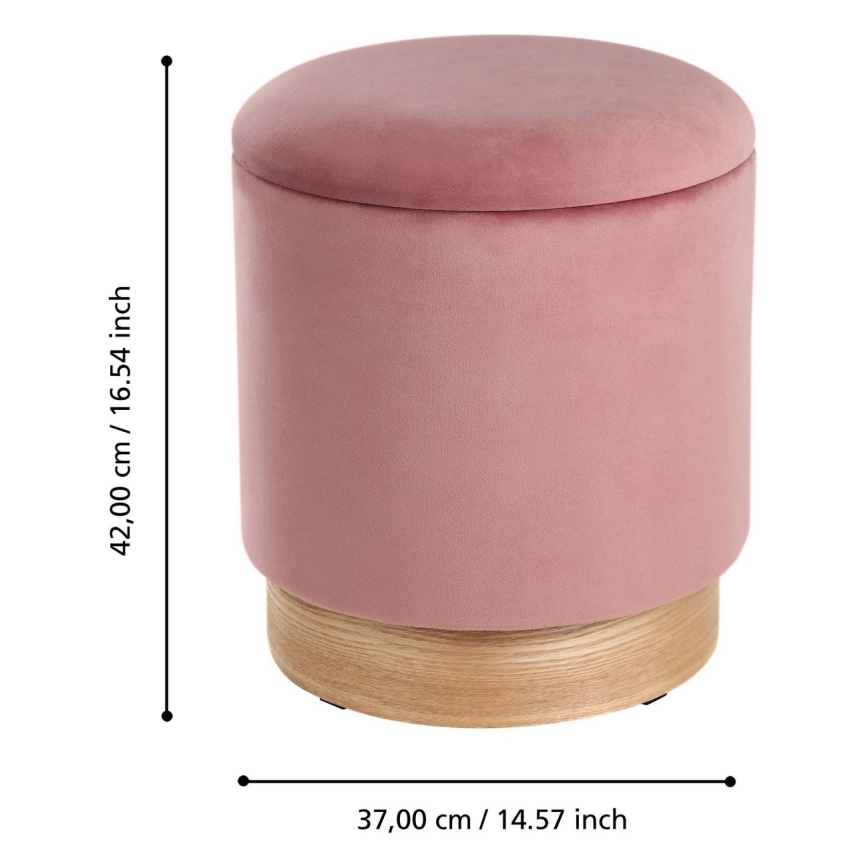 Eglo - KIT 2x Taburett diameter 30,5/37 cm rosa