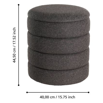 Eglo - KIT 2x Taburett diameter 33,5/40 cm svart