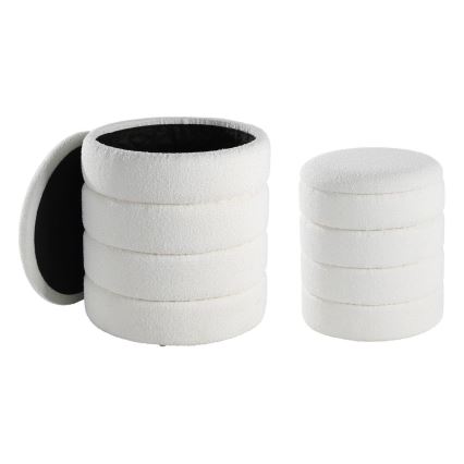 Eglo - KIT 2x Taburett diameter 33,5/40 cm vit